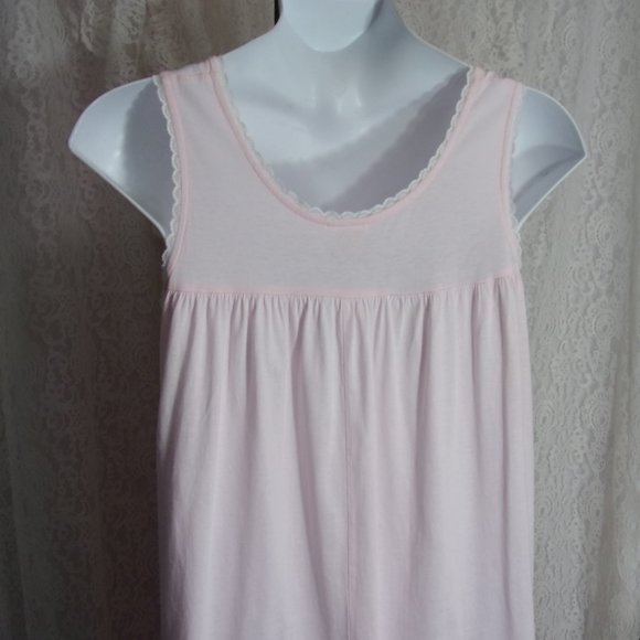 Talbots Pretty Pink Cotton Knit Waltz Nightgown NWOT Size PM - Picture 3 of 4